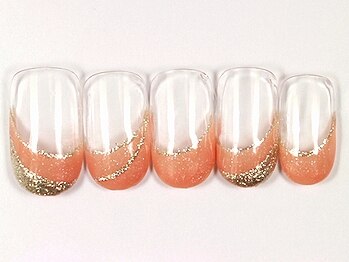 オハナレイ LEALEA FITNESS&SPA 東戸塚店内/斜めダブルフレンチ*上品ネイル