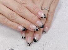 ネイル ビューティーマジック 葛西本店/アニマル柄フレンチネイル