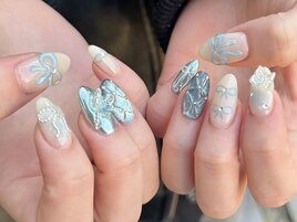 涼しげ！ブルーネイル