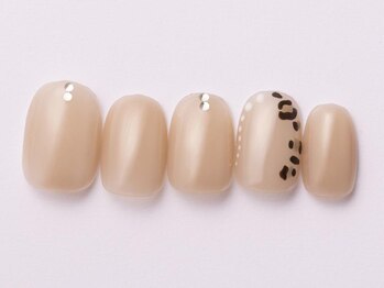 ジェミーネイル エビス(Jemiy nail ebisu)/シンプル縦レオパード8480yen