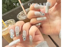 江坂自爪風ネイル ハートネイル