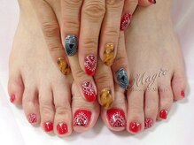 ネイルサロン ビューティーマジック 川口店/ 手足おそろい！エスニック