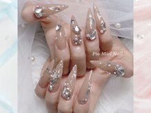 ピオミエルネイル 新宿(pio miel nail)/大人ビジューストーンネイル