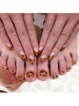 ビービーネイル(BB)/手足お揃いネイル