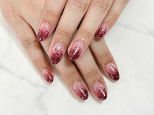 テラス(TERRACE)/赤ラメグラデーション　