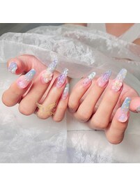 花柄ネイルデザイン