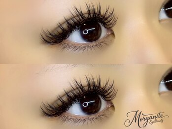 モルガナイトアイビューティー(Morganite EyeBeauty)の写真/【マツエク付け放題¥7700~】高技術で"ボリューム×モチ"実現♪カール/長さ相談◎上下メニューも