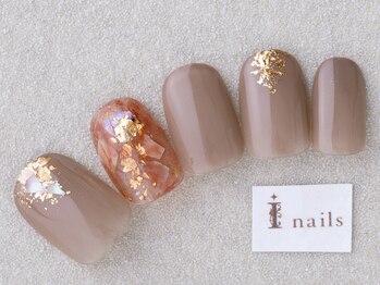 アイネイルズ 三宮店(I nails)/シェル金箔ネイル¥6000