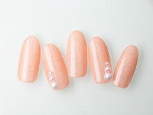 オーラ レアレア市川店内(AURA)/パールでキレイめネイル