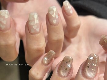 マリーネイルズ 表参道店(MARIE NAILS)/¥9,900 ハート 0205a