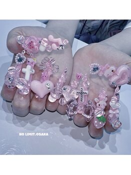 ノーリミットオオサカ 心斎橋(NOLIMIT.OSAKA)/フィルイン/長さだしネイル