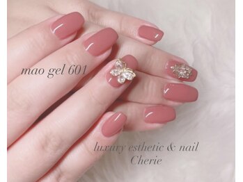 シェリエ(Cherie)/マオジェル601×ビジューネイル