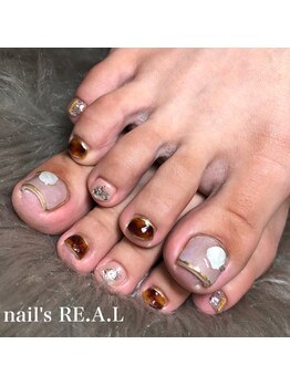 ネイルズリアル 倉敷(nail's RE.A.L)/べっ甲ネイル