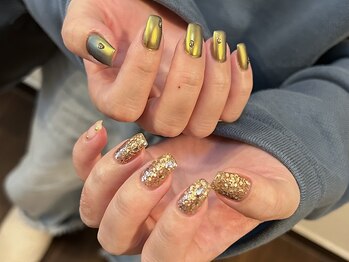 ソル(SOL.)/green;gold / シンプル