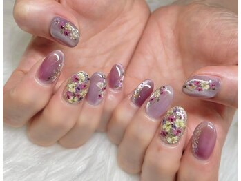 ネイルアンドアイラッシュスタジオ シュシュ(chouchou)/人気ドライフラワーデザイン