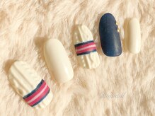 ボネール(nail ＆ eyelash Bounail)/定額　9980円　ニット　マット