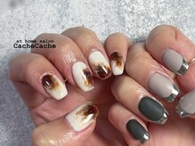 カシュカシュ(Cache Cache)/カフェラテミラーフレンチアシメ