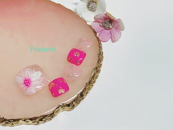 フランセス(Frances)/フット 手描きお花