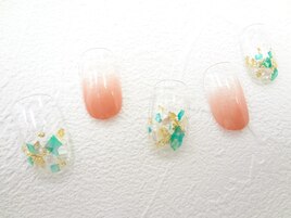 カラーグラデ×シェル×ナゲット