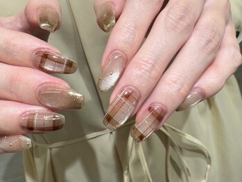 ブラウン チェック ぷるマグ