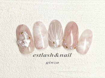 エストラッシュアンドネイル 銀座店(est lash&nail)/タイダイマーメイドネイル