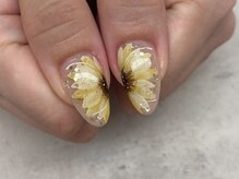 ネイルサロン ドゥ(Nail Salon Doux)/【ラテリア】DC夏5番ひまわり