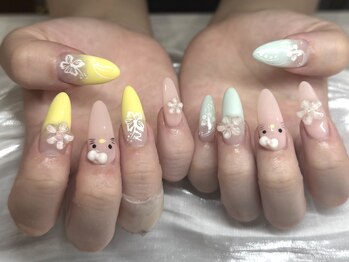 ザ ネイル(The Nail)/カラフル3Dフラワーキャラクター