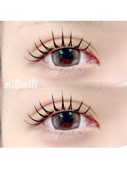 ミリミリ(milimili)の写真/可愛いまつ毛からキレイめまつ毛まで◎貴女だけの魅力UP☆一人一人に合ったデザイン提案で理想の目元へ♪