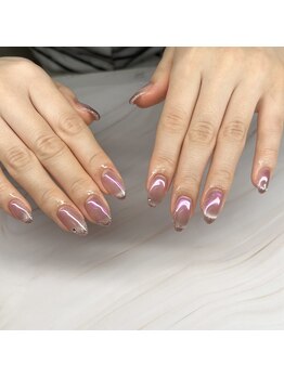 アイリッシュネイル 久屋大通店(Irish Nail)/マグネット × ラメフレンチ