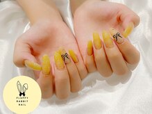 フラッフィーラビットネイル(fluffy rabbit nail)/リボンネイル バレエコアネイル
