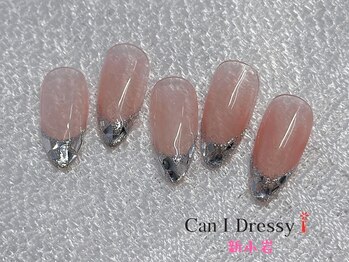 うる艶ガラスフレンチネイル