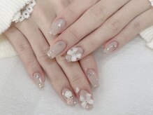 スペラ 大宮店(Spera)/ちゅるんヌーディー春ぽいネイル