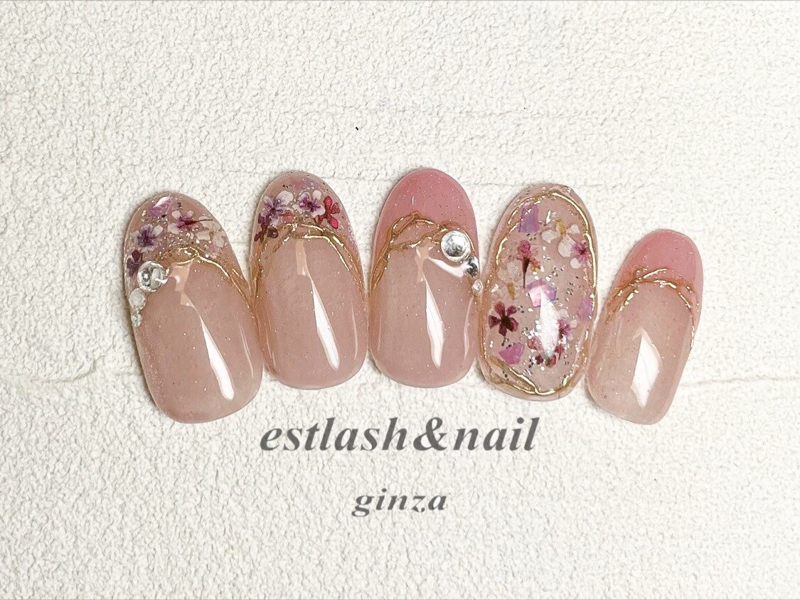 ネイルチップ フレンチ ビジュー フラワー キラキラ ネイルチップ フレンチ ビジュー フラワー キラキラ シズニルック夏