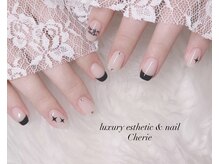 シェリエ(Cherie)/モノトーンネイル/黒フレンチ