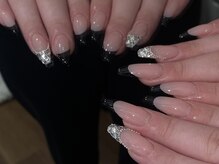 ヨンイチロク(416)/【full art】Black nail design