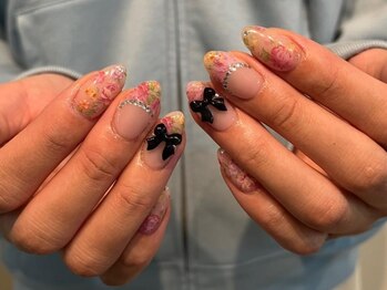 シェリーラメール 渋谷(cherielamer)/花柄ネイル