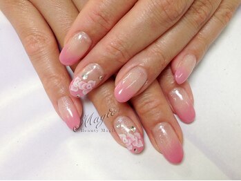 ネイルサロン ビューティーマジック 川口店/ フラワーグラデネイル　