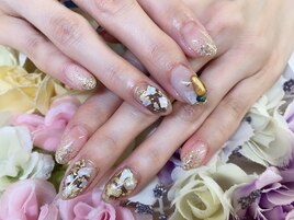(中原)キラキラシェルネイル