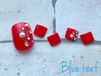 ネイルアンドまつげエクステ ブルーリーフ 四谷三丁目店(Blue Reef)/フット☆綺麗めネイル