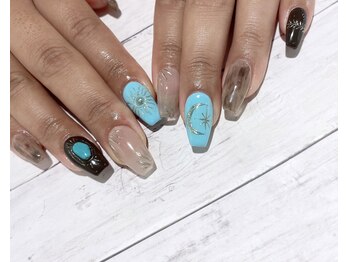 ネイルキュート アンド クールラッシュ 亀有店(nailcute & CoolLash)/スカルプ持ち込みアート♪