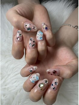 フラワーズネイル(flowers nail)/カラフルジュエリーネイル
