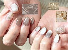 ヌル ネイル 堀江(NURU NAIL HORIE)/大人エレガントニュアンスネイル