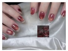 more bijou/クリアフレンチ風ネイル