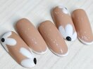 春 フラワー フレンチネイル