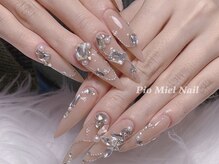 ピオミエルネイル 新宿(pio miel nail)/大人ビジューストーンネイル