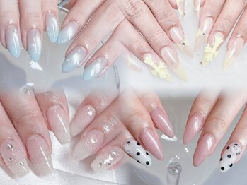 ファメル(Fam-er)の写真/長さだしで叶える！フォルムやモチに自信あり★イベントネイルも理想のデザインに【大橋/駅近サロン】