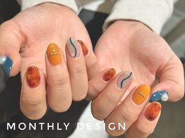 べっこうネイル＊9月monthly