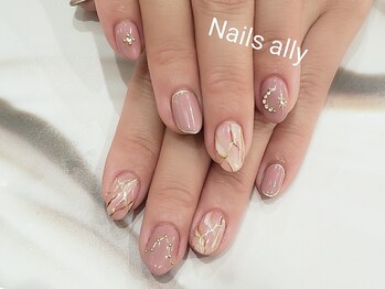 ネイルズアリー 立川店(Nails ally)/ニュアンス×ピンク