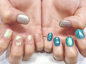 クォーターリゾートネイル(QUARTER RESORT nail)/バイカラーネイル☆