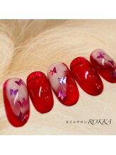 ロッカ(ROKKA)/蝶々のホログラムネイル